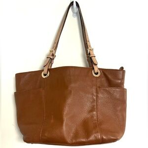 Michael Kors Medium Brown Leather Y2K Tote Shoulder Bag Purse
